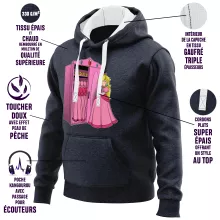 Sweat-Shirt à capuche Princesse Peach « Une garde-robe de princesse...!? » – Parodie Super Mario