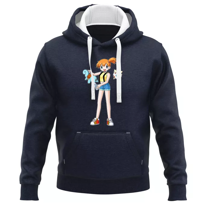 Tröjor PREMIUM med huva Parodi Pokémon Togepi, Squirtle och Misty
