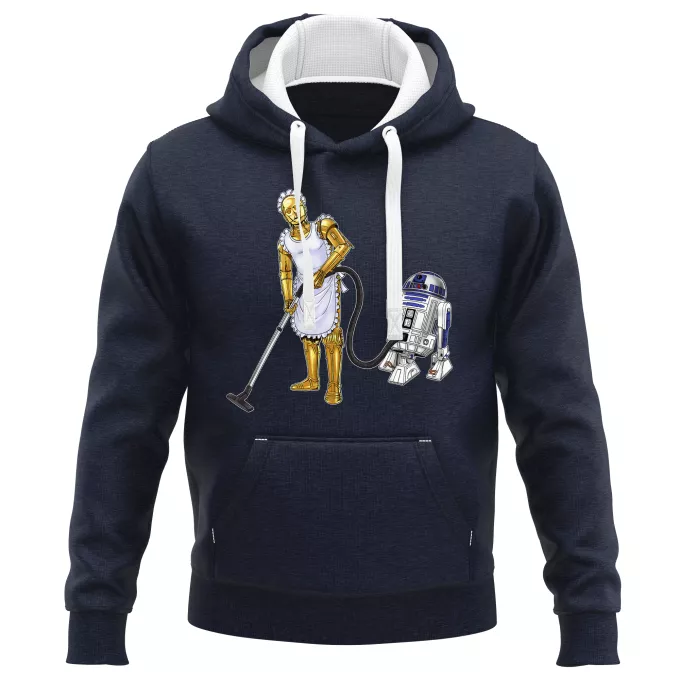 Sudaderas con capucha PREMIUM Parodia Star Wars R2-D2 y C-3PO
