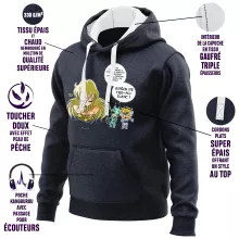 Sweat-Shirt à capuche Shiryu « La technique interdite: le Roupillon du Lotus !! » – Parodie Saint Seiya