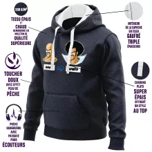 Sweat-Shirt à capuche Nappa « Avant - Après » – Parodie Dragon Ball Z
