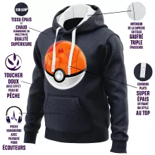 Das Pokeball Kapuzenpullover “Das Pokeball auf Pikachu” – Parodie auf Pokémon