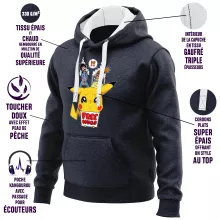Sweat-Shirt à capuche Pikachu « Pika Free Hugs » – Parodie Pokémon