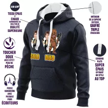 Sudadera con capucha Han Solo “Han Solo y Chewbacca” – Parodia de Star Wars