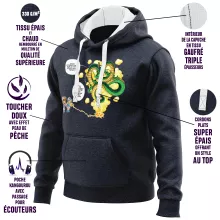 Sweat-Shirt à capuche Shenron « La Pétanque, c'est sacré ! » – Parodie Dragon Ball Z