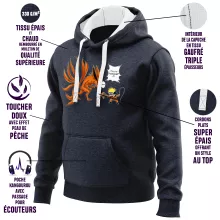Sweat-Shirt à capuche « Couché ! » – Parodie Naruto