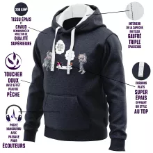 Sweat-Shirt à capuche Camus « Des Relations glaciales entre un Maître et son élève ! » – Parodie Saint Seiya