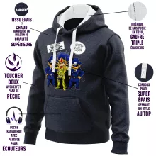 Sweat-Shirt à capuche Death Mask « L'affaire D.S.Mask ( Il affichait le visage de ses victimes sur les murs de son temple...) » – Parodie Saint Seiya