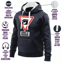 Sweat-Shirt à capuche Bill Ball « Cédez le passage ! » – Parodie Mario Kart