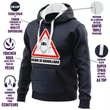 Sweat-Shirt à capuche Poulba « Risque de Brouillard ! » – Parodie Mario Kart