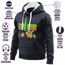 Sweat-Shirt à capuche Mario « Un mauvais tuyau... » – Parodie Super Mario