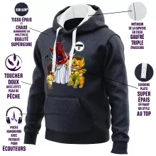 Sweat-Shirt à capuche Aiolia « Les Rues du Sanctuaire de plus en plus mal fréquentées... » – Parodie Saint Seiya
