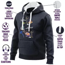 Sweat-Shirt à capuche Tortue Géniale « De La Fontaine à Toriyama.... » – Parodie Dragon Ball