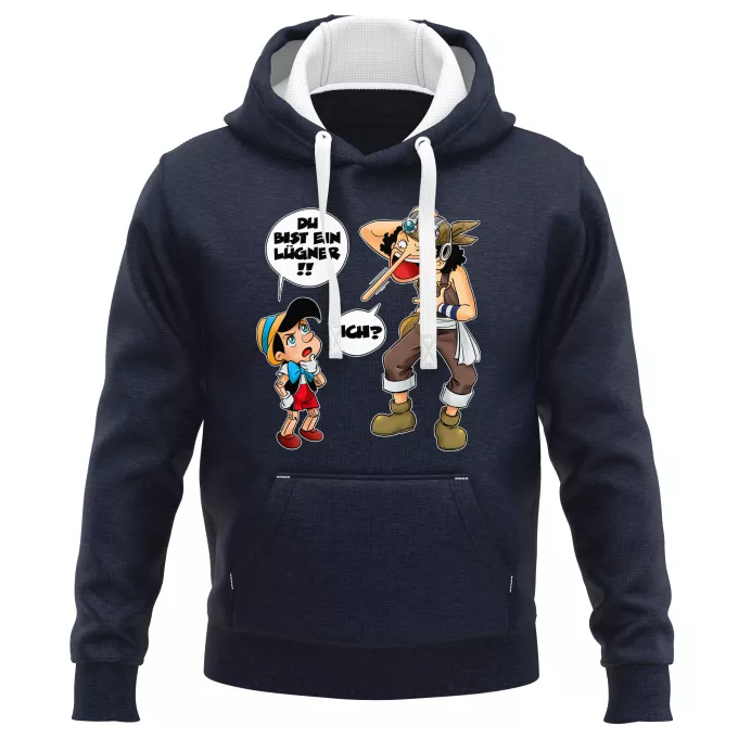 PREMIUM Kapuzenpullover Parodie auf One Piece Lysop