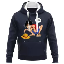 Ruffy Kapuzenpullover “Ruffy und Gollum” – Parodie auf One Piece