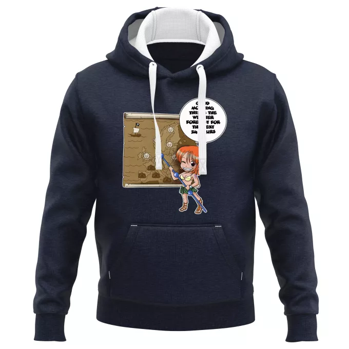 PREMIUM Hooded Sweatshirts Parody of One Piece Nami and Vivi