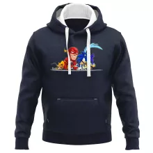 Felpa con cappuccio “Flash e Speedy Gonzales e Sonic e Beep Beep” – Parodia dei Flash