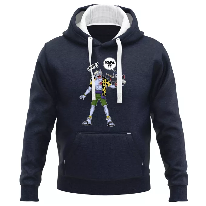 Sweat-shirts à Capuche PREMIUM Parodie Naruto Papa... WTF !! - Arlong, Kisame