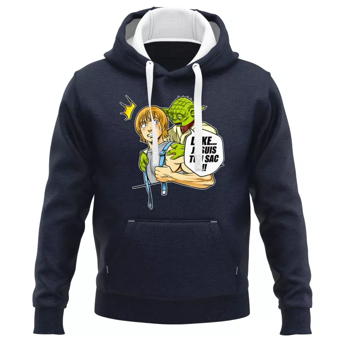 Sweat-shirts à Capuche PREMIUM Parodie Star Wars Luke... Je suis ton sac !! - Yoda, Luke Skywalker