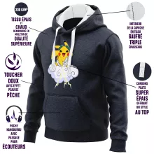 Sudadera con capucha Pikachu “Pikachu y Zeus” – Parodia de Pokémon