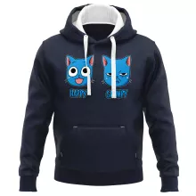 Happy Tröja med huva “Happy och den Grumpy Cat” – Parodi Fairy Tail