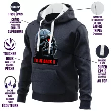 Sweat-Shirt à capuche Dark Vador X Terminator « I'll Be Back ! » – Parodie Star Wars