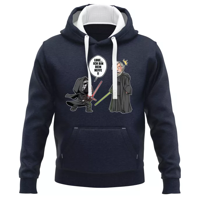 PREMIUM Kapuzenpullover Parodie auf Star Wars Kylo Ren und Luke Skywalker