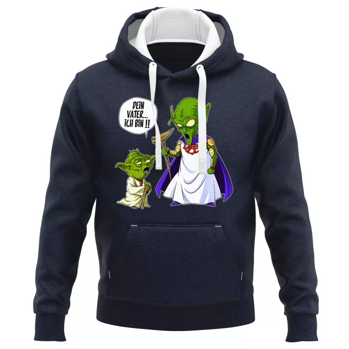 PREMIUM Kapuzenpullover Parodie auf Star Wars Yoda von Star Wars und Gott von DBZ