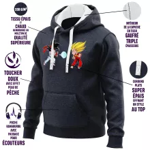 Son Goku Hoodie “Son Goku and Vegeta X Ryu and Ken” – Dragon Ball Z parody