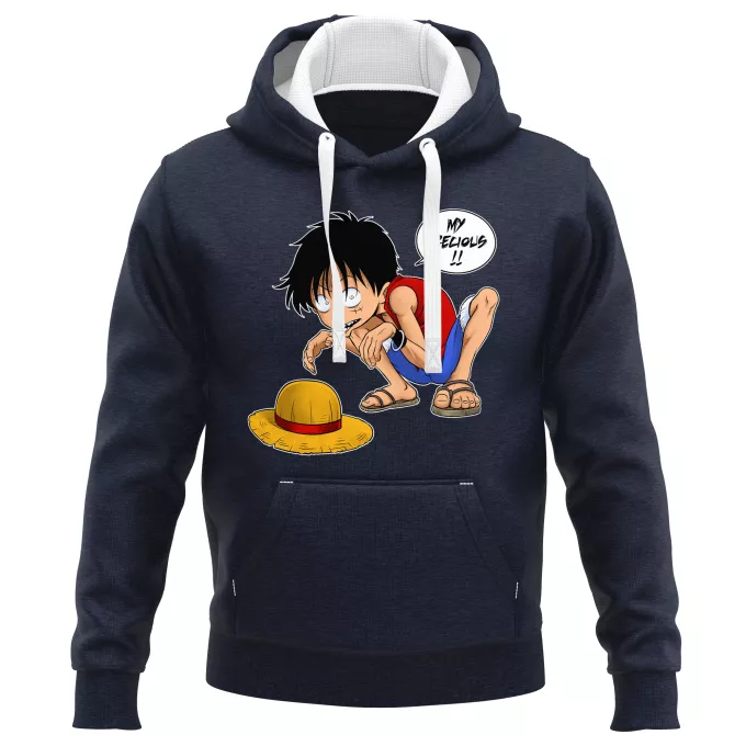 PREMIUM Hooded Sweatshirts Parody of One Piece Luffy and Gollum - My Precious