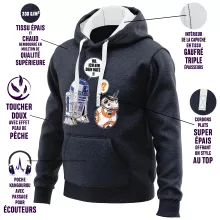 R2-D2 Kapuzenpullover “R2-D2 und BB-8” – Parodie auf Star Wars