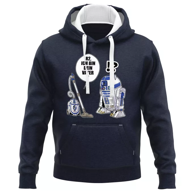 PREMIUM Kapuzenpullover Parodie auf Star Wars R2-D2 - Ich Bin Dein Vater