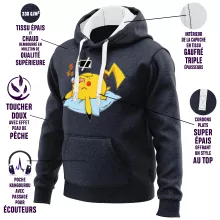 Sweat-Shirt à capuche Pikachu « Batterie déchargée » – Parodie Pokémon