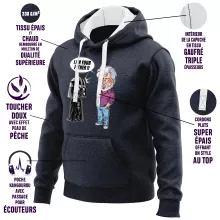 Sweat-Shirt à capuche Dark Vador « Un père pas si inconnu que ça... :) (Version Originale) » – Parodie Star Wars