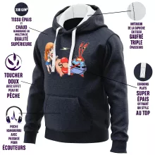 Sudadera con capucha Nami “Nami y Don Cangrejo” – Parodia de One Piece