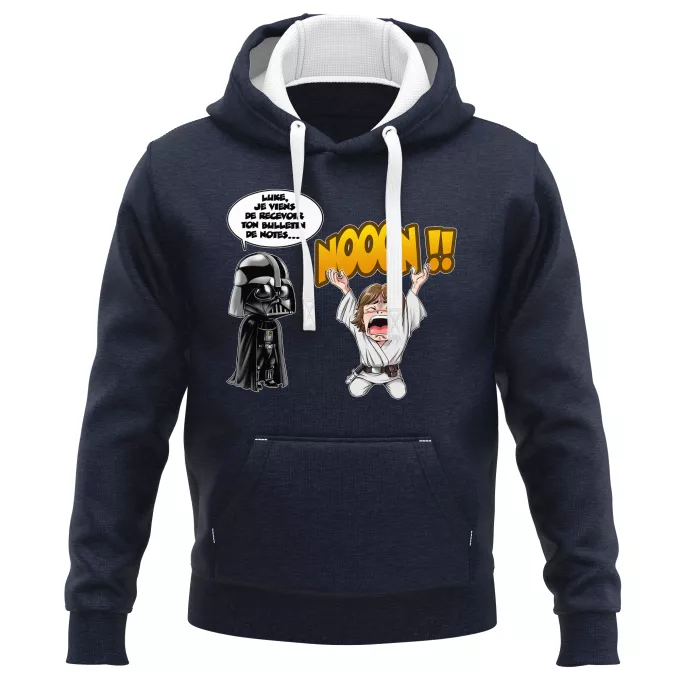 Sweat-shirts à Capuche PREMIUM Parodie Star Wars Luke Life Episode I : Un père qui craint :) - Luke Skywalker, Dark Vador