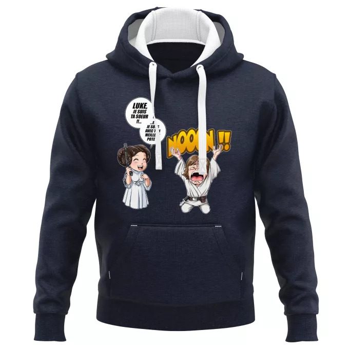 Sweat-shirts à Capuche PREMIUM Parodie Star Wars Luke Life Episode II : Une soeur indigne :) - Leila Skywalker