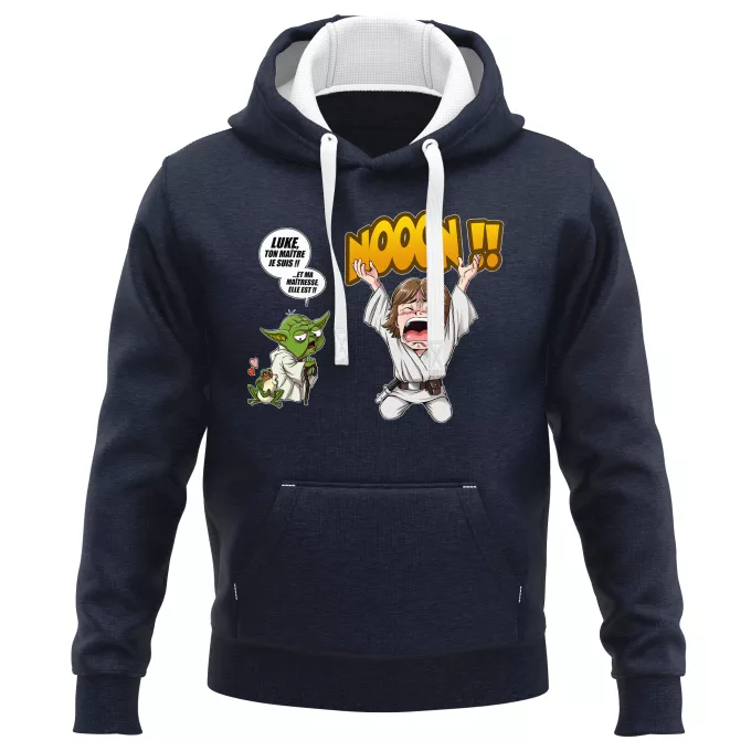 Sweat-shirts à Capuche PREMIUM Parodie Star Wars Luke Life Episode IV : le Maître... - Yoda, Luke Skywalker