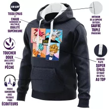 Sweat-Shirt à capuche Sangoku Super Saiyan God « Super God Parodie » – Parodie Dragon Ball Super