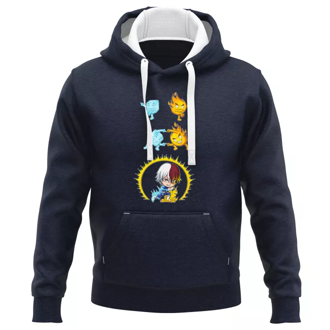 Tröjor PREMIUM med huva Parodi My Hero Academia Shoto Todoroki
