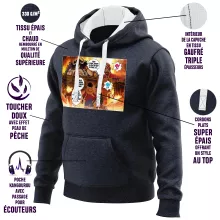 Sweat-Shirt à capuche Luffy Vs Kaido « Un Combat titanesque... » – Parodie One Piece