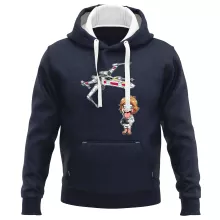 Cartoon SD Luke Skywalker Kapshirt “Cartoon SD Luke Skywalker en X-Wing Mini Drone” – Star Wars parodie
