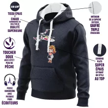 Cartoon SD Luke Skywalker Kapshirt “Cartoon SD Luke Skywalker en X-Wing Mini Drone” – Star Wars parodie