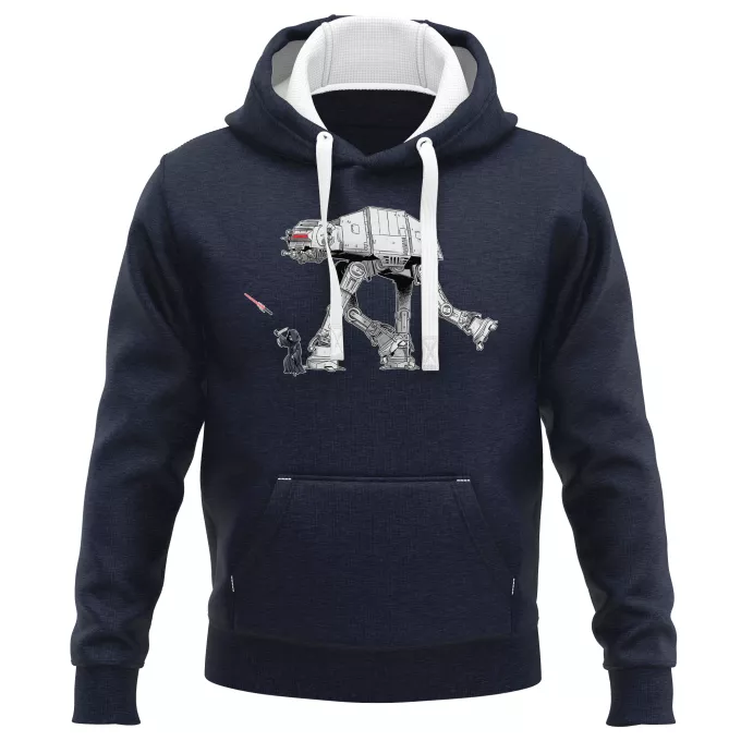 Felpe con cappuccio PREMIUM Paoridia Star Wars Palpatine aka Darth Sidious e il suo AT-AT cane robot