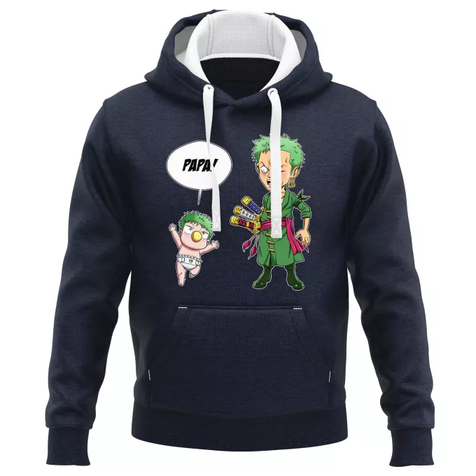 Sweat-shirts à Capuche PREMIUM Parodie One Piece Un fiston démoniaque !! - Zorro Roronoa, Baby Beel
