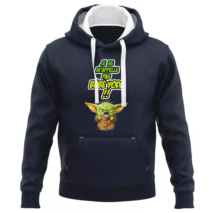 Sweat-shirts à Capuche PREMIUM Parodie Star Wars Un cri du coeur et avec force ! - Grogu, Bébé Yoda, Baby Yoda