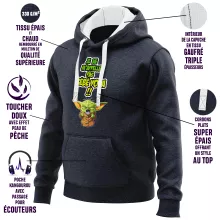 Sweat-Shirt à capuche Grogu « Un cri du coeur et avec force ! » – Parodie Star Wars