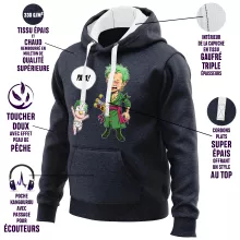 Sweat-Shirt à capuche Zorro Roronoa « Un fiston démoniaque !! » – Parodie One Piece