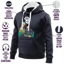 Sweat-Shirt à capuche Monkey D. Luffy « La Bagarre !! » – Parodie One Piece