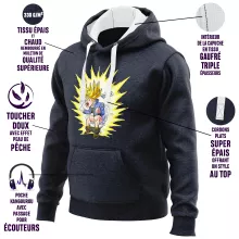 Sudadera con capucha Trunks Supersaiyajin – Parodia de Dragon Ball Super